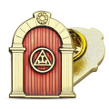 Emblema de metal Mason Freemason Red Insignias Masónica Pon de solapa masónica